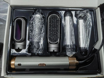 6-in-1 Hot Air Hair Styler Dryer Brush Auto Curler Straightener Volumizer 1400W