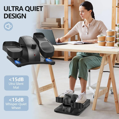 Elliptical Portable Leg Exerciser – Electric Under-Desk Pedal Machine for Seniors & Youth, 12-Speed Levels, Quiet & Compact Peddler for Home or Office