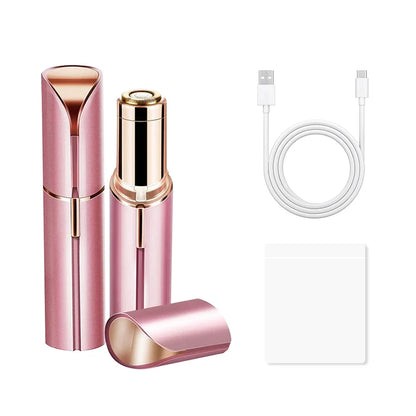 Electric Facial Hair Remover – Lipstick-Style Painless Epilator for Eyebrows, Upper Lip, Bikini & Sensitive Areas