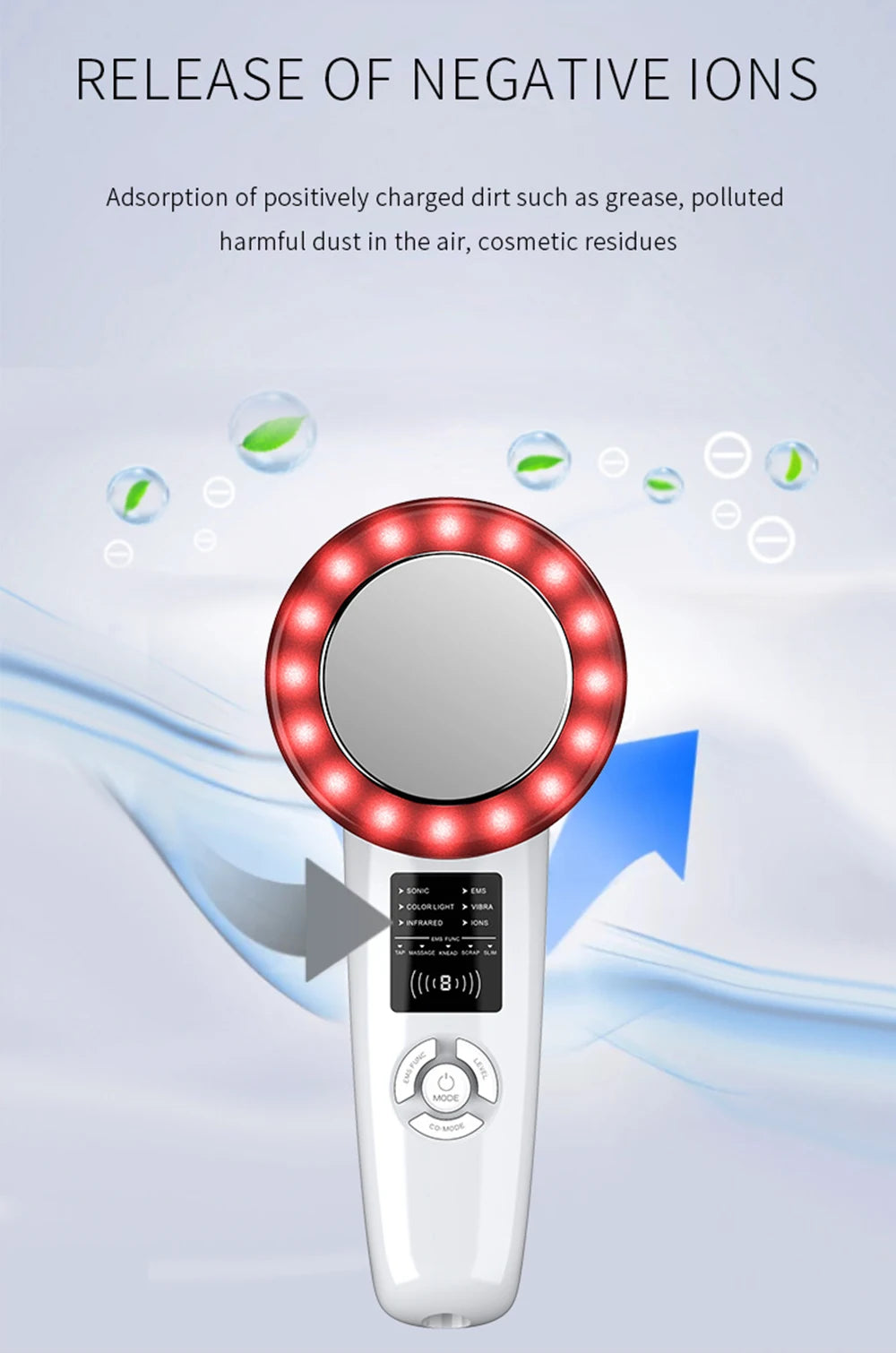 6-in-1 EMS Ultrasonic Body Slimming & Face Lifting Massager Machine – Infrared Therapy