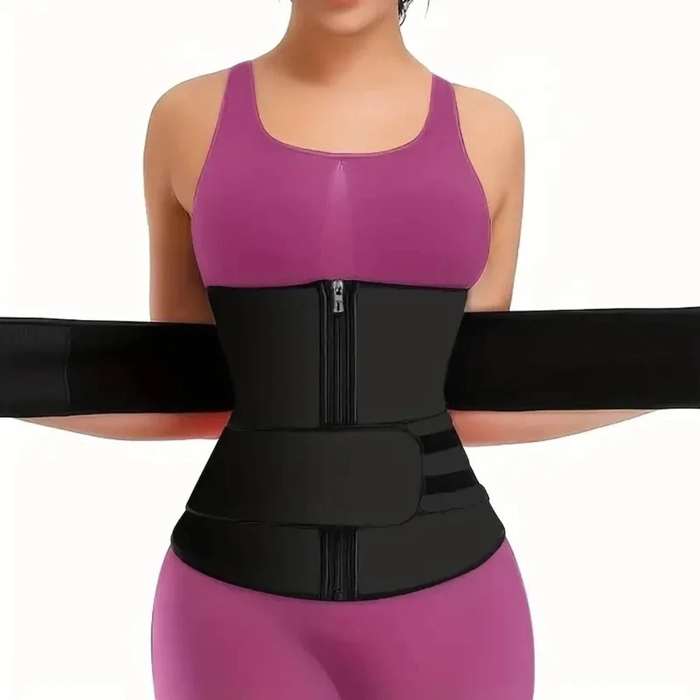 Waist Trainer Slimming Belt – Body Shaper Sport Girdle Sweat Trimmer Cincher for Fitness & Workout