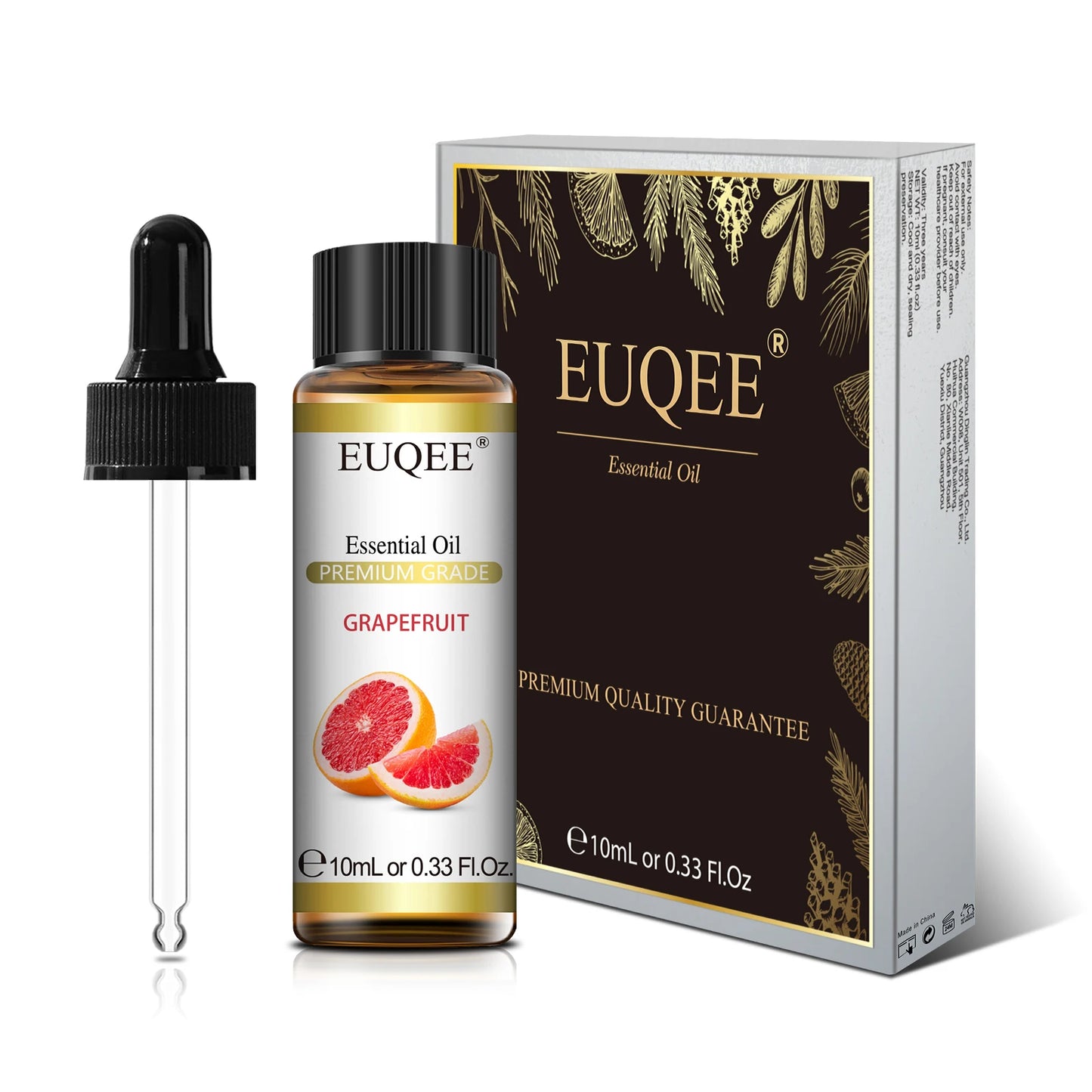 EUQEE 10ml Natural Plant Essential Oil with Dropper – Pure Lavender, Jasmine, Eucalyptus, Vanilla Oils for Diffuser, Humidifier, Aromatherapy