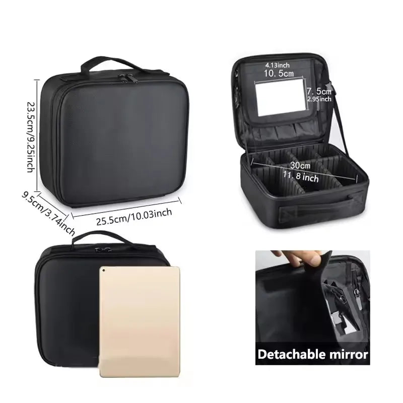 Professional Makeup Case Travel Cosmetic Organizer Waterproof Beauty Storage Bag