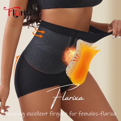 Women’s Thermal Shapewear Shorts High Waist Seamless Tummy Control Body Shaper Underwear