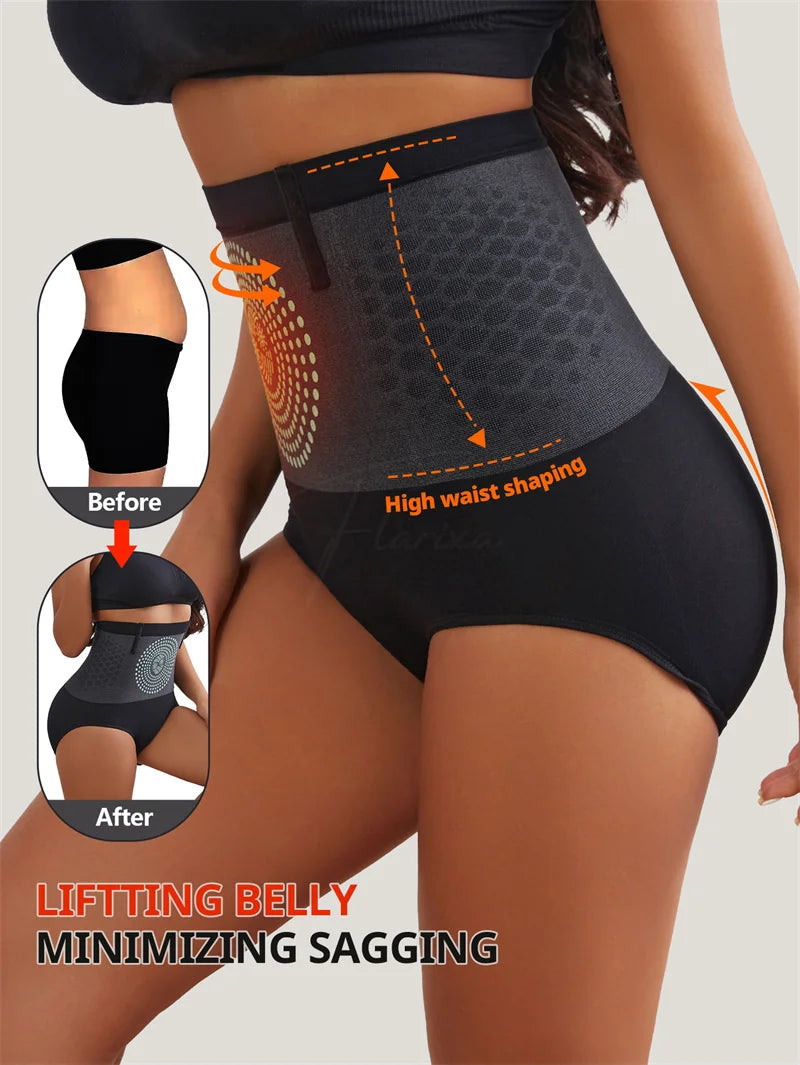Flarixa Women’s High Waist Tummy Control Briefs Seamless Shapewear Panties