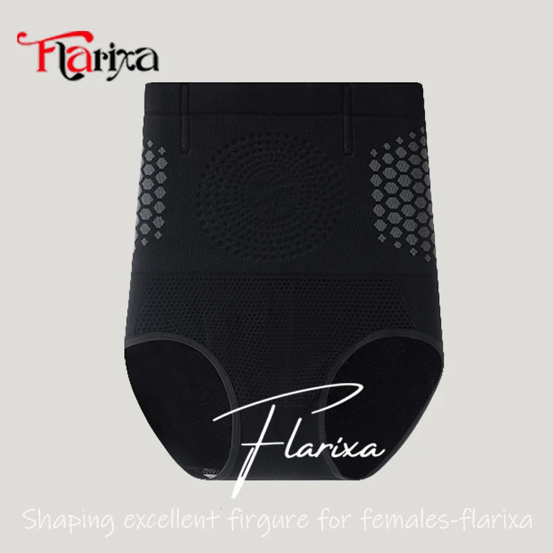 Flarixa Women’s High Waist Tummy Control Briefs Seamless Shapewear Panties