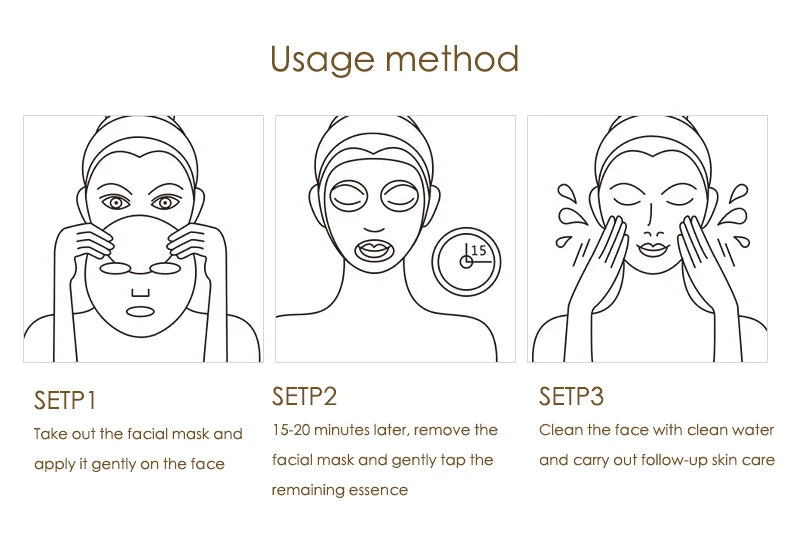 20pcs Hyaluronic Acid & Collagen Face Masks – Moisturizing, Firming, Hydrating Korean Skincare Sheet Masks