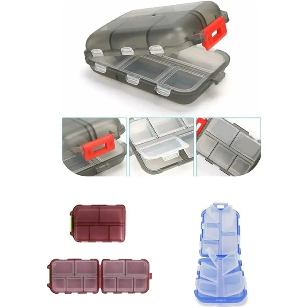 10-Grid Portable Pill Organizer – Small Weekly Travel Pill Box & Pocket-Sized Medicine Case
