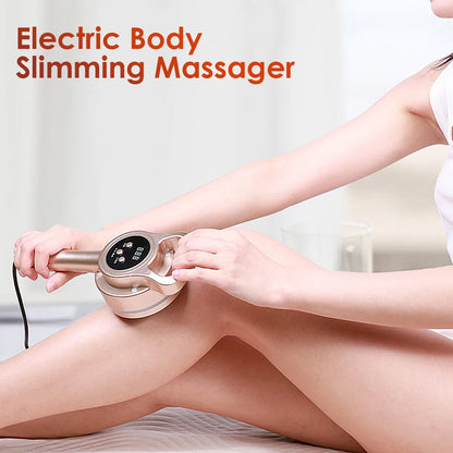 Heated Vibration Body Massage Brush with Microcurrent & LED Light – Electric Body Massager for Relaxation