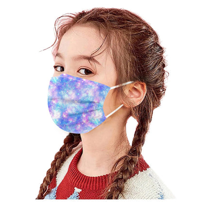 Children’s Gradient Star Disposable Face Masks – 3-Ply Non-Woven, Outdoor Use, Cute Printed Design (50 Pack)