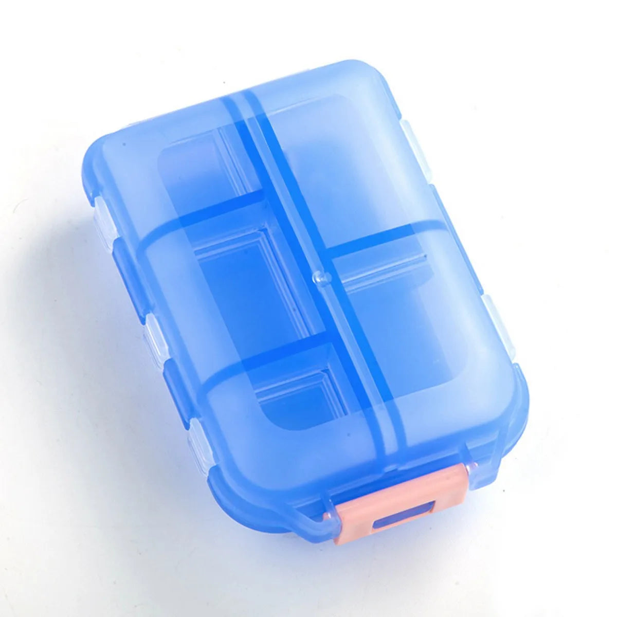 10-Grid Portable Pill Organizer – Small Weekly Travel Pill Box & Pocket-Sized Medicine Case