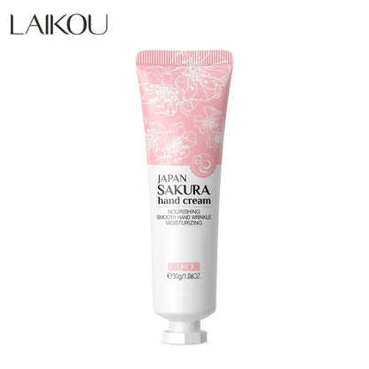 LAIKOU Sakura Hand Cream – Whitening, Anti-Wrinkle, Moisturizing, Anti-Crack, 30g Korean Skincare