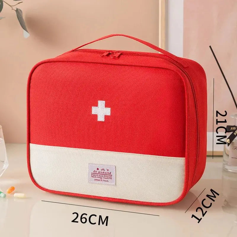 Portable Travel Medicine Storage Bag First Aid Organizer Large Capacity Oxford Case