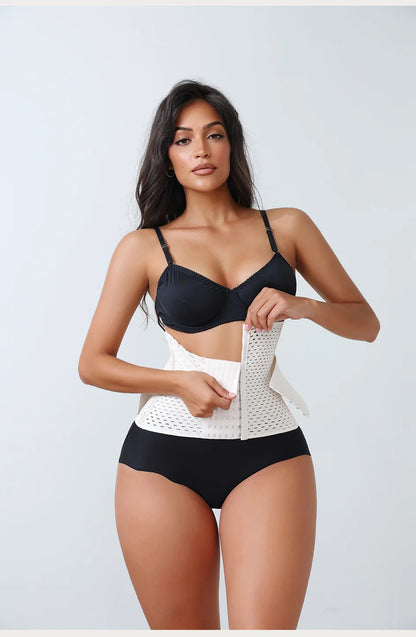Women’s Adjustable Waist Trainer Corset Double Belt Tummy Control Workout Shapewear