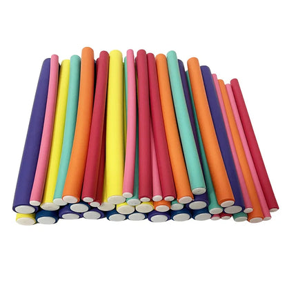 Heatless Foam Curling Rods Set (10pcs) – Manual Hair Curlers Flexible Sponge Perm Rods for DIY Styling