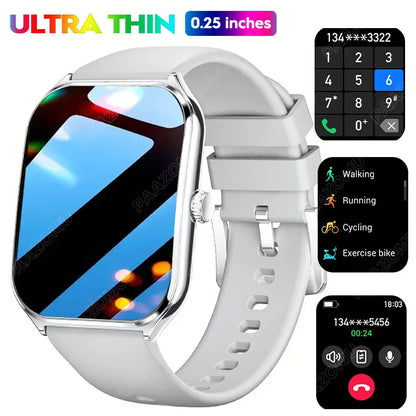 Smart Watch 1.96" AMOLED Bluetooth Call Fitness Tracker IP68 for Android iOS