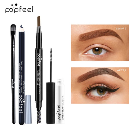 POPFEEL Eye Makeup Gift Set – Eyeshadow Palette, Eyeliner, Mascara & Eyebrow Pencil