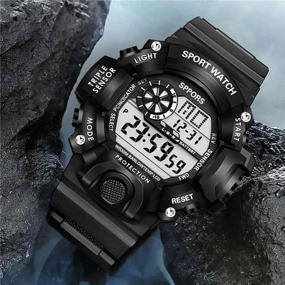 MAYZHISU Men’s Digital Sports Watch | Large Dial | Alarm, Stopwatch & Backlight | 3ATM Water Resistant | Military Style Wristwatch