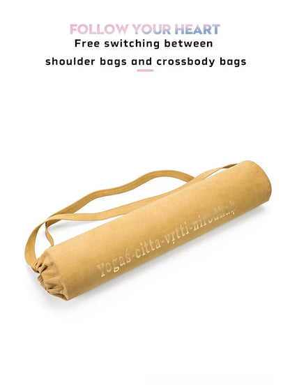 Yoga Mat Carrying Bag – Suede Drawstring Sports Backpack for Yoga, Pilates, Gym & Fitness (Unisex)