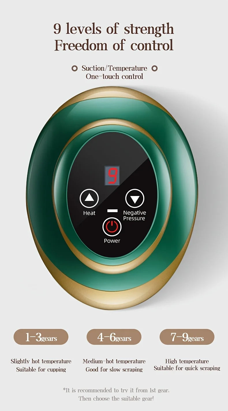 Electric Meridian Massage Brush Body Cupping Scraping Massager for Back & Abdomen