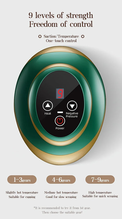 Electric Meridian Massage Brush Body Cupping Scraping Massager for Back & Abdomen