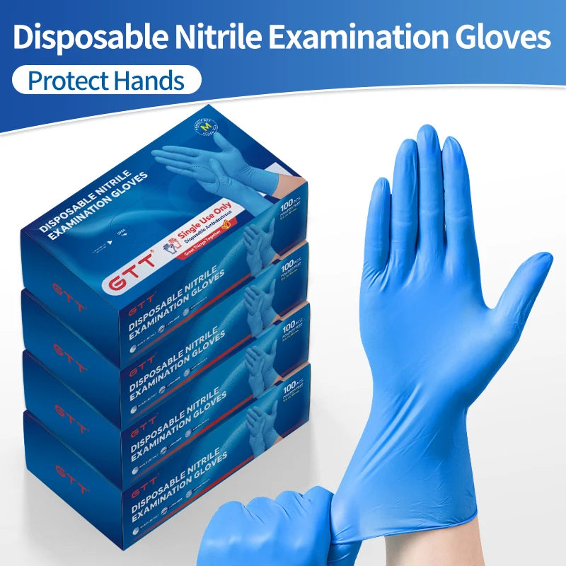 400/1000 PCS Blue Disposable Neoprene Gloves Powder Free Latex Free Work Gloves