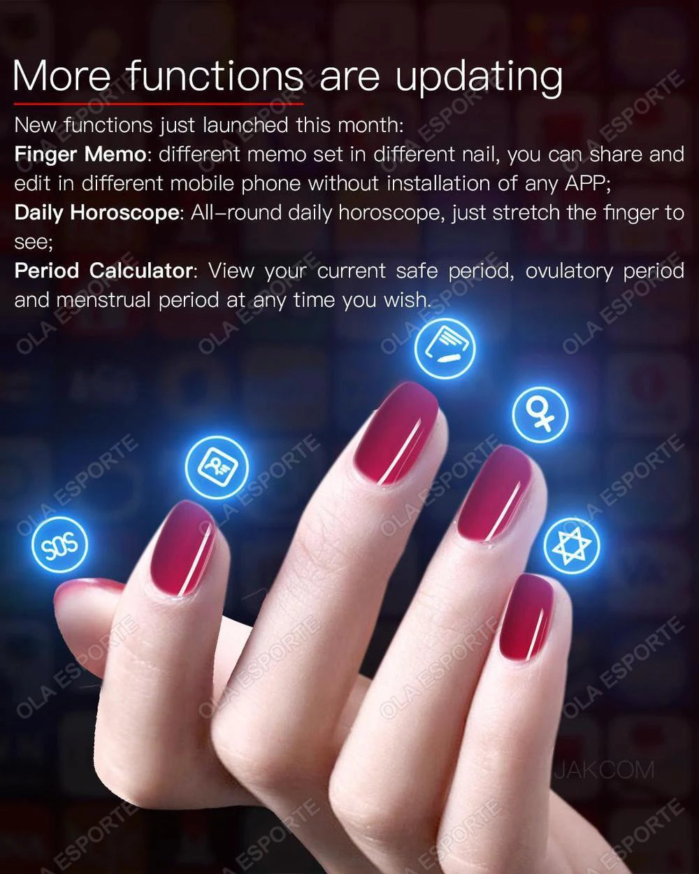 NFC Smart Nail Chip Tag for Android iPhone Virtual Call SOS Contact Waterproof
