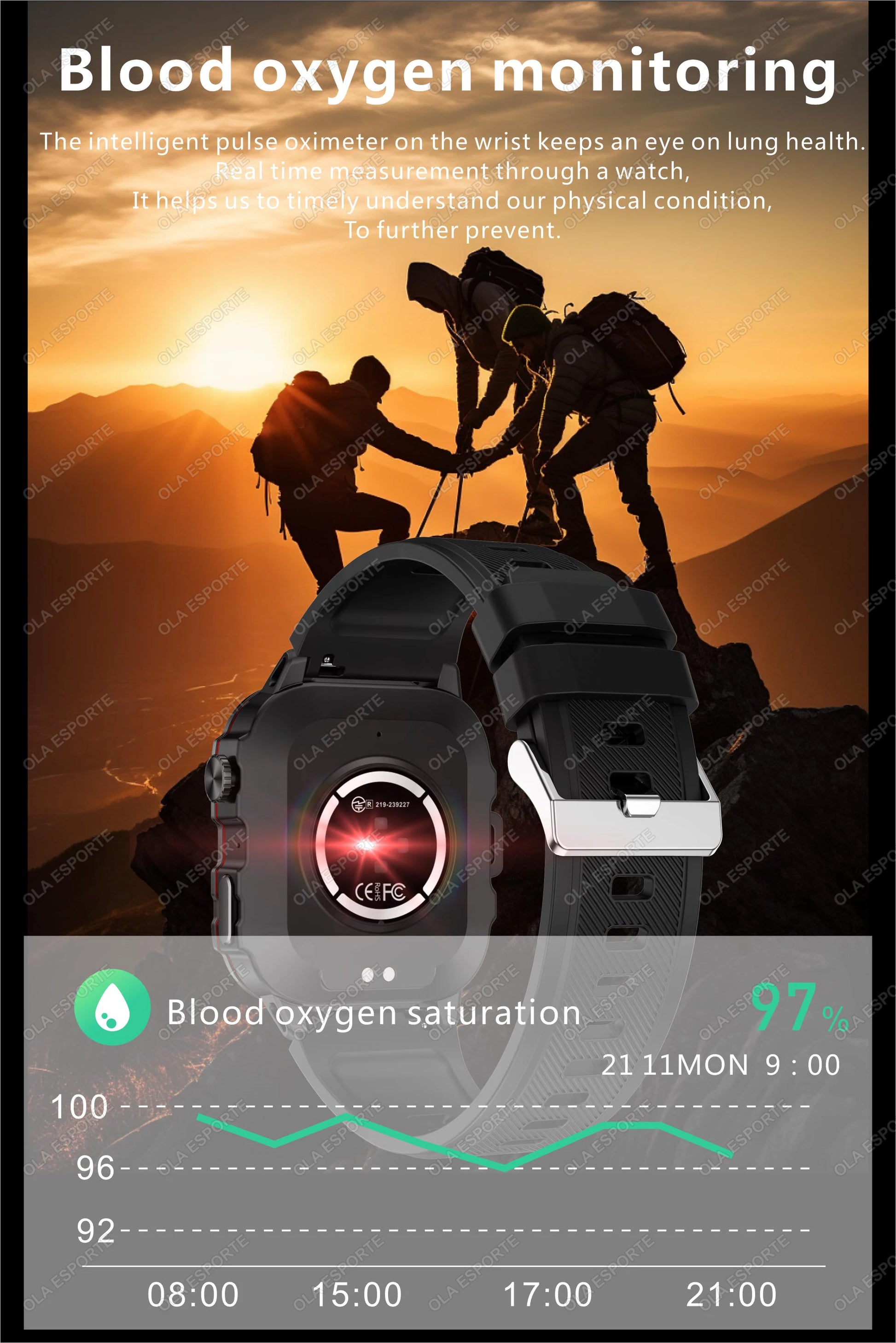 Rugged Military GPS Smart Watch for Men – Bluetooth Call, Heart Rate, Blood Oxygen, AI Voice, Sport & Waterproof