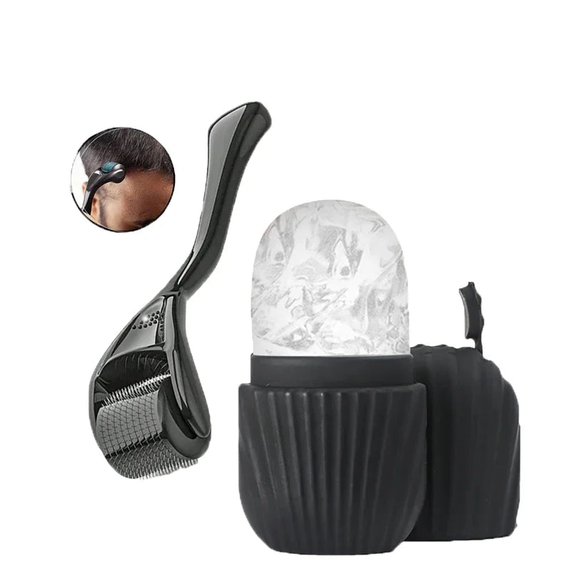 Ice Roller & Micro Needle Facial Roller Set Skin Care Face Beard Beauty Tool