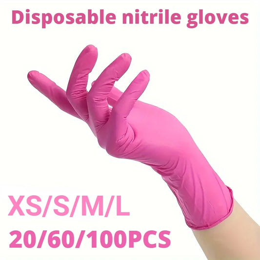 Multi-Color Nitrile Disposable Gloves – Latex-Free, Waterproof, Durable Household Cleaning Gloves (XS/S/M/L Sizes Available)