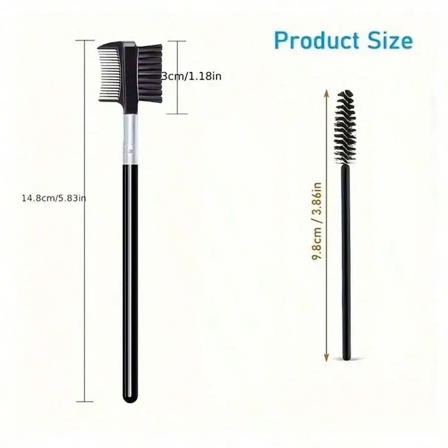 11-in-1 Eyelash Curler & Grooming Kit – Stainless Steel Curler with Comb, Brush & Silicone Pads