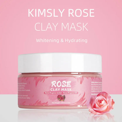 Turmeric, Green Tea, Rose & Avocado Clay Facial Mask – Hydrating, Brightening & Blackhead Removal Mud Skincare Treatment