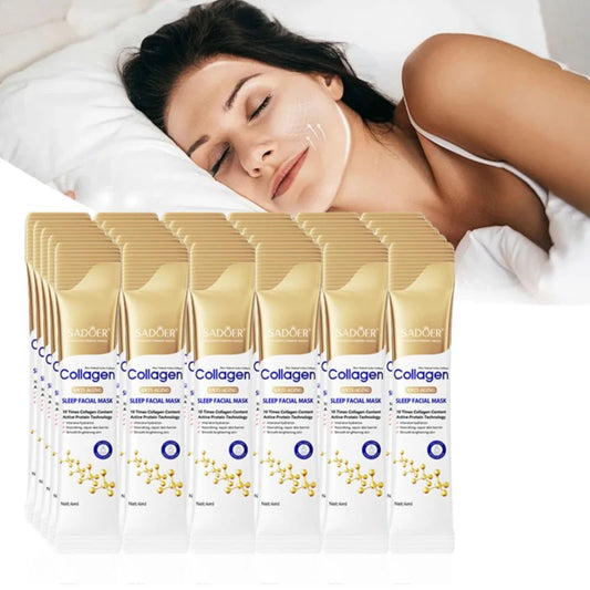30pcs SADOER Collagen Sleeping Face Masks – Moisturizing, Brightening, Firming & Hydrating Skincare