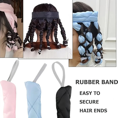 2-Pack Heatless Curling Rod Headbands – Soft Overnight No-Heat Hair Curlers for Long Hair