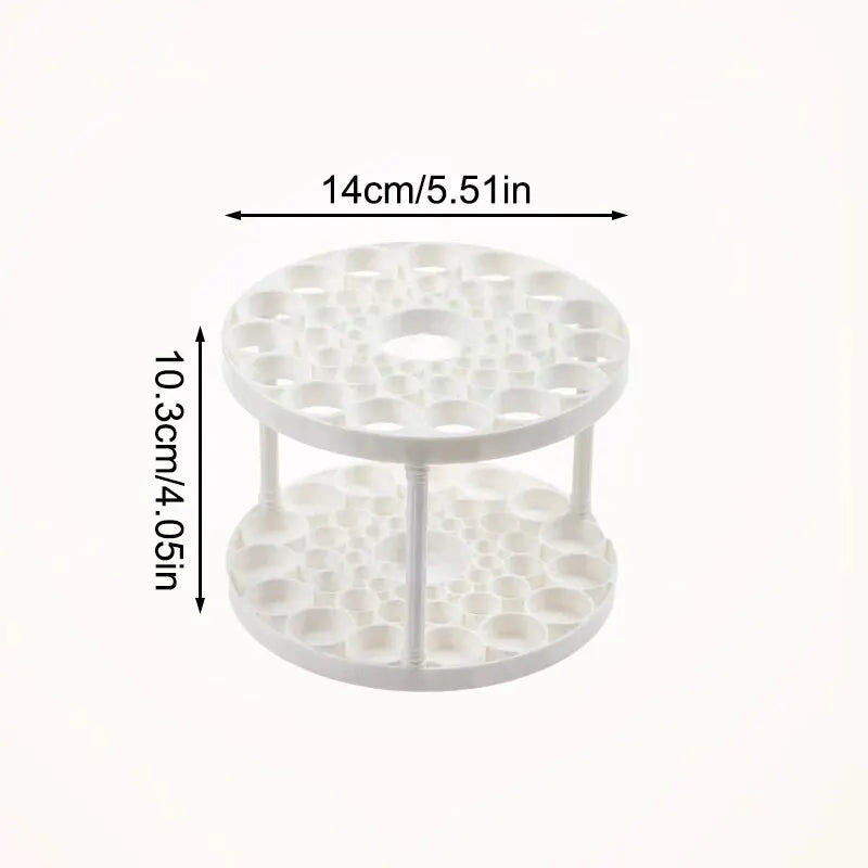 Makeup Brush & Cosmetics Storage Rack – Desktop Organizer for Lipsticks, Brushes, and Vanity Accessories