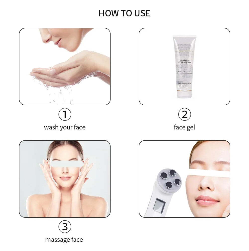 5-in-1 RF EMS LED Photon Beauty Device – Skin Lifting, Anti-Wrinkle & Tightening Facial Massager