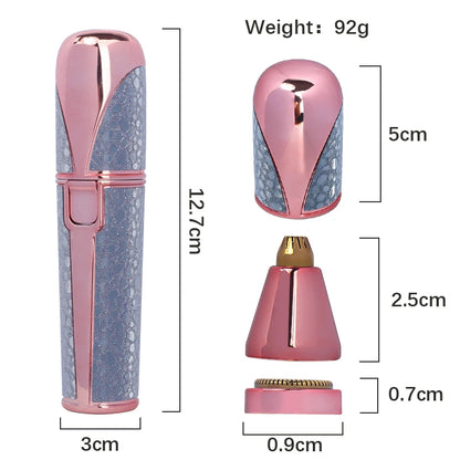 2-in-1 Rechargeable Facial Hair Remover & Eyebrow Trimmer with LED Light – USB Electric Razor for Face & Lips