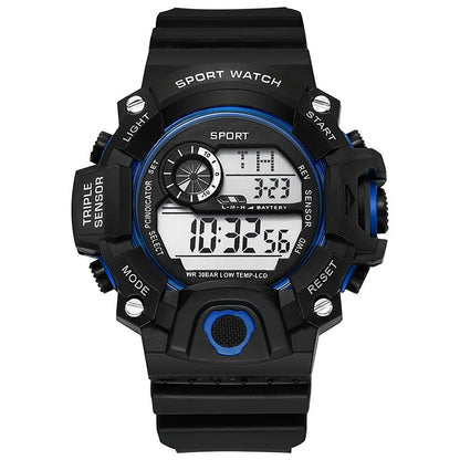 MAYZHISU Men’s Digital Sports Watch | Large Dial | Alarm, Stopwatch & Backlight | 3ATM Water Resistant | Military Style Wristwatch