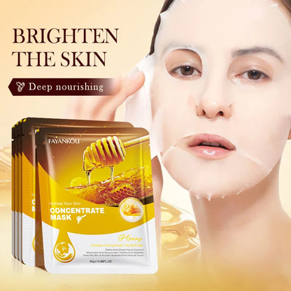 10 Pcs Fruit Facial Masks – Moisturizing, Brightening & Firming Korean Skincare Sheet Masks for Hydrating Face Care