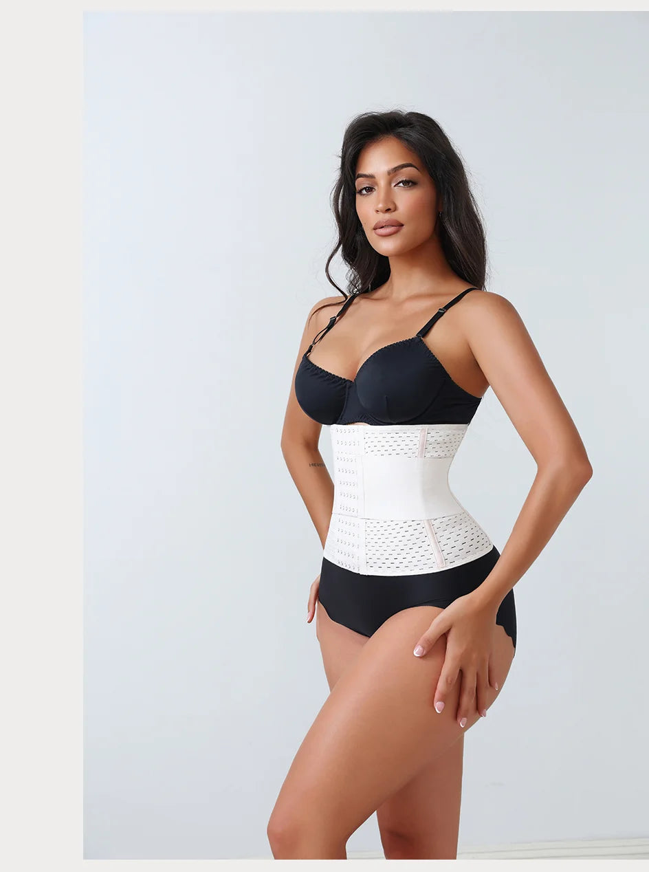 Women’s Adjustable Waist Trainer Corset Double Belt Tummy Control Workout Shapewear