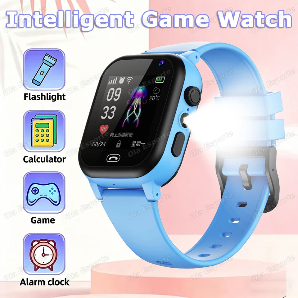 Kids 4G Smart Watch SIM Card Phone SOS Call Camera GPS Touch Screen Watch