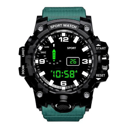 MAYZHISU Men’s Digital Sports Watch | Large Dial | Alarm, Stopwatch & Backlight | 3ATM Water Resistant | Military Style Wristwatch