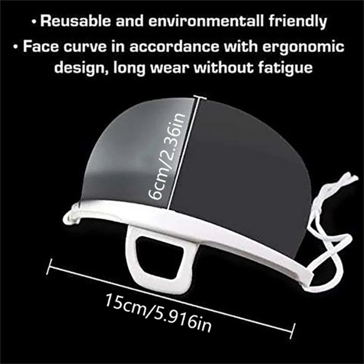 5/10/20 Pcs Reusable Transparent Anti-Fog Face Shields – Clear Plastic Mouth Covers for Restaurant, School, Salon, Beauty, and Tattoo Use