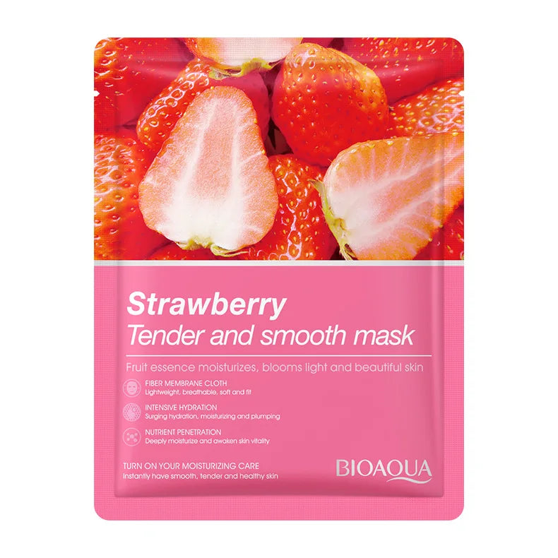 Natural Fruit Facial Sheet Masks – Hydrating, Oil-Control, Moisturizing Skincare with Blueberry, Cucumber, Pomegranate & Aloe