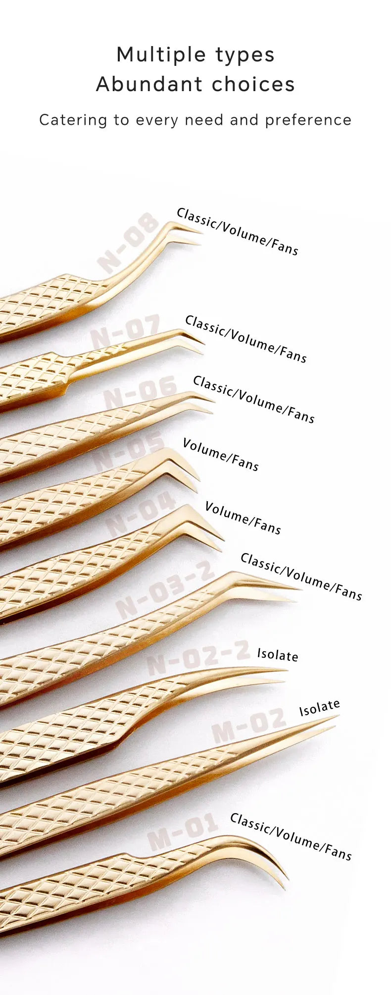 Lashtalk Eyelash Extension Tweezers Makeup Tools From Nagaraku Stainless Steel Non-magnetic Volume FakeLashes Supplies Accurate