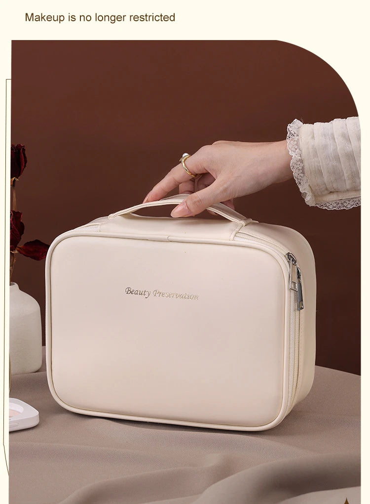 New Women’s Luxury Makeup Bag – Large-Capacity Portable Cosmetic & Toiletry Travel Organizer