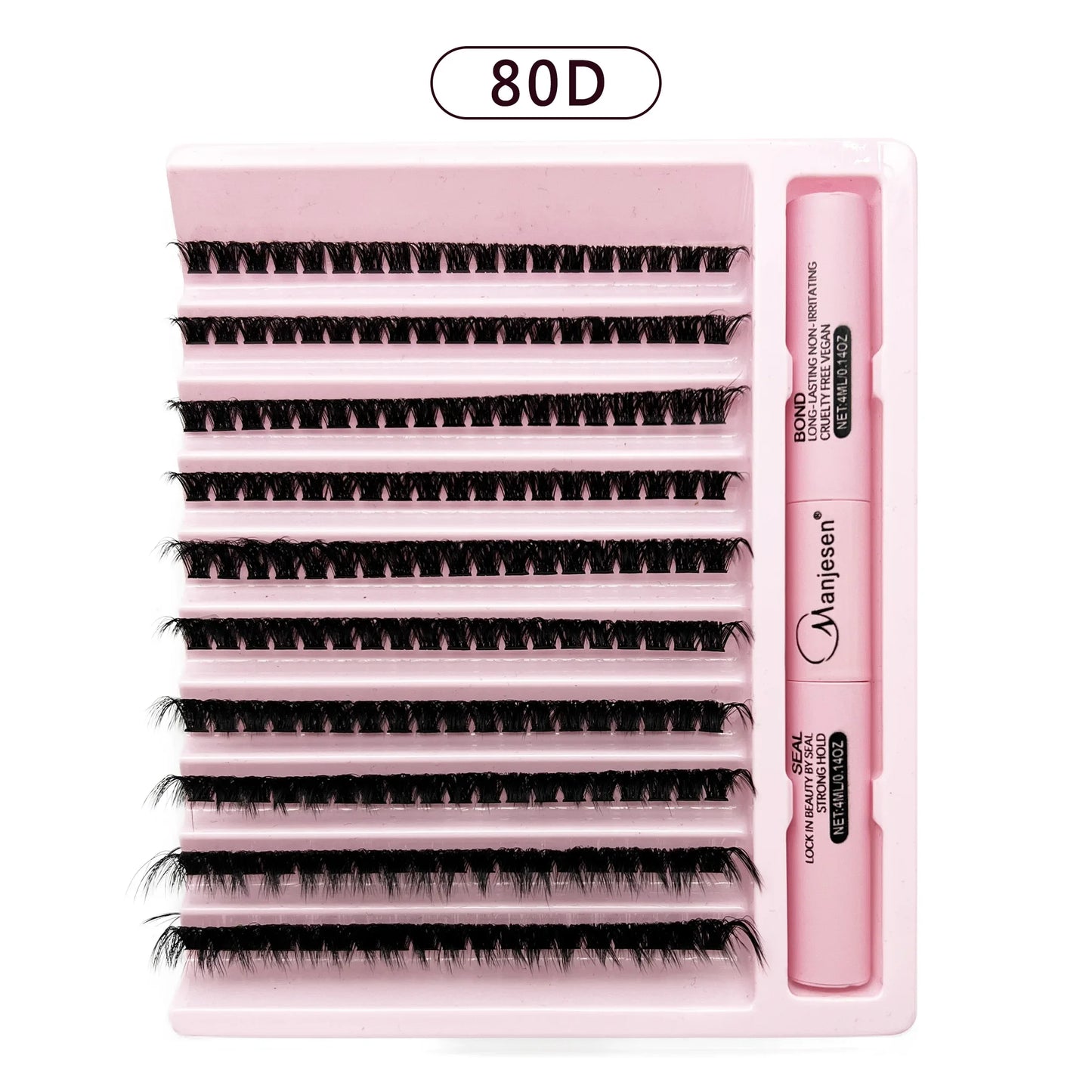 200 PCS Cluster Eyelashes with Lash Bond & Seal – DIY Lash Extension Kit with Glue and Accessories