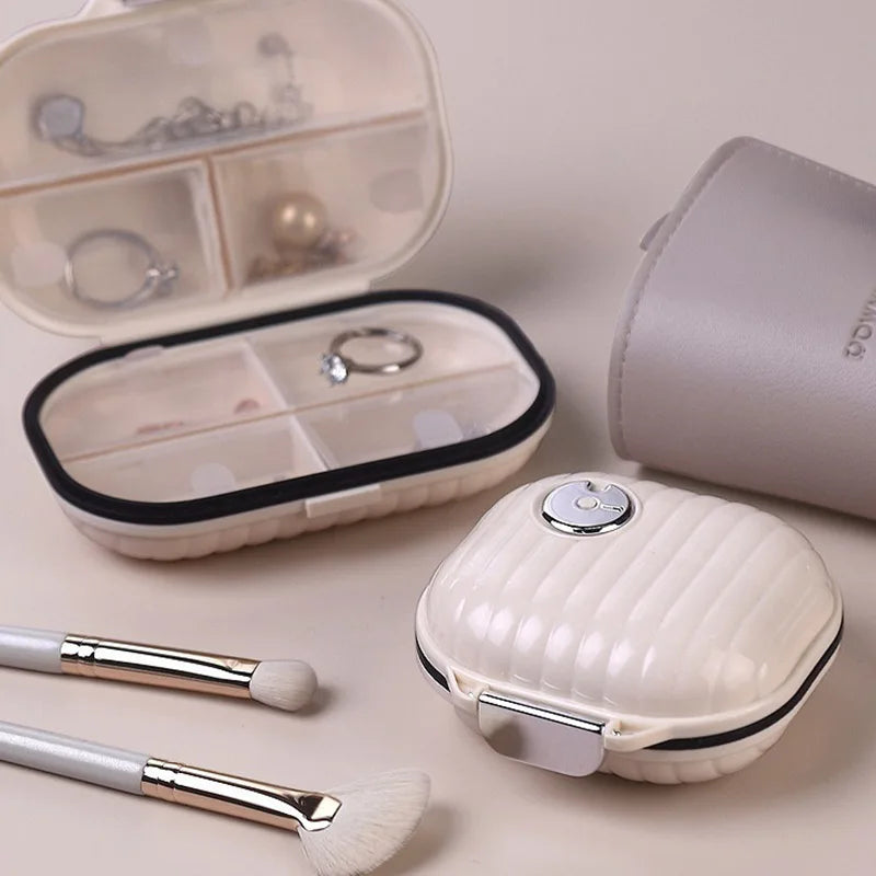 Portable 7 Day Pill Organizer Waterproof Travel Medicine Storage Case Sealed Box