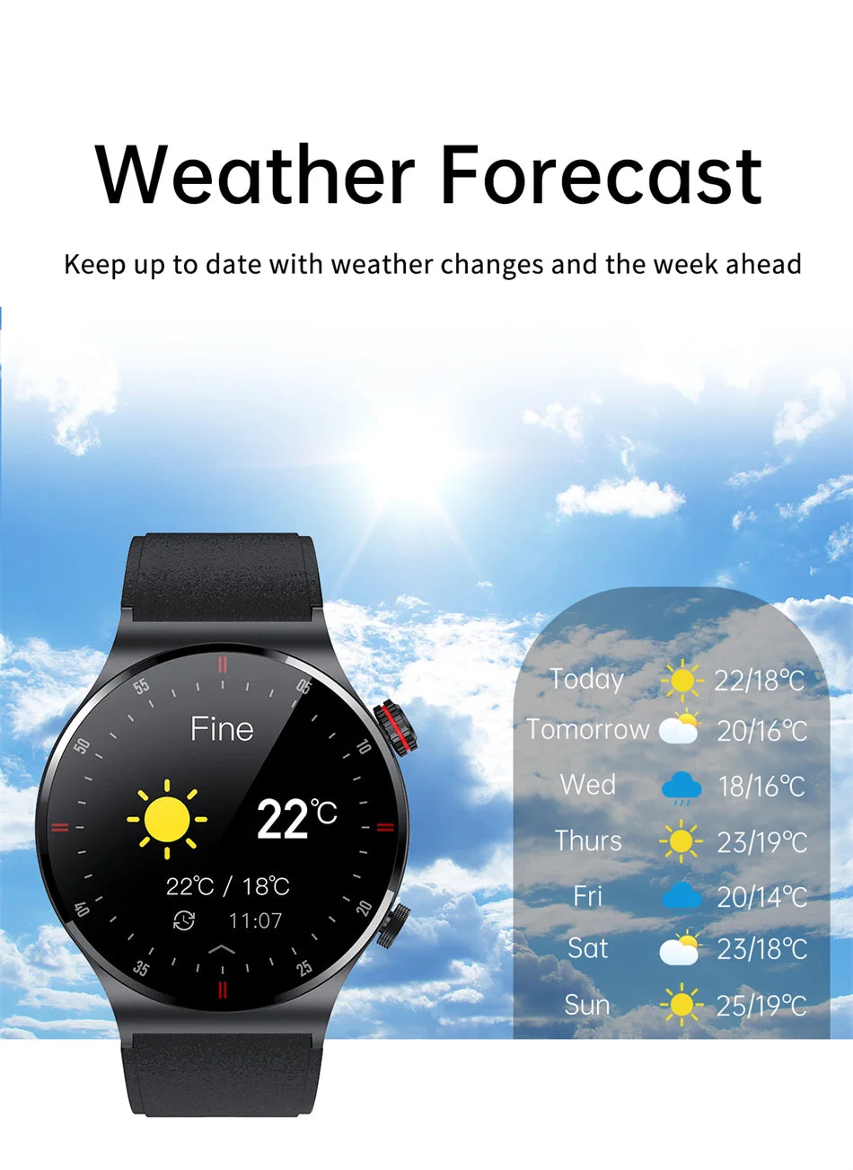 Men’s Bluetooth Call Smart Watch with GPS – AMOLED Full Screen Fitness Tracker for iOS & Android