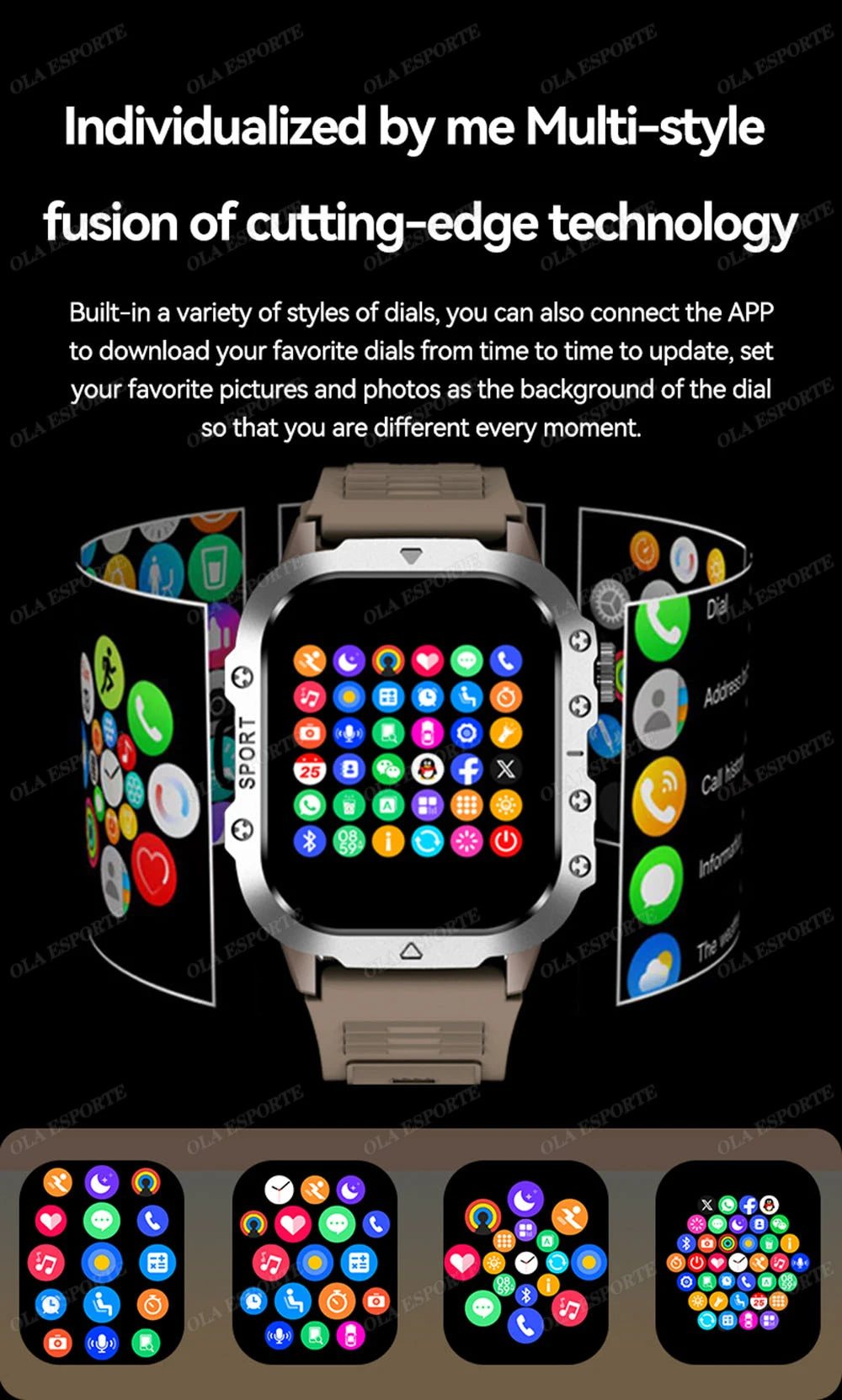 Men’s & Women’s Smart Watch – Fitness Tracker with Heart Rate, Sleep Monitor, Waterproof & Bluetooth Calls for iOS & Android
